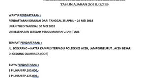 Poltekkes Kemenkes Aceh Buka Pendaftaran Mahasiswa Baru TA 2018-2019