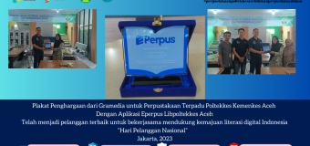 Pustaka Poltekkes Aceh Terima Penghargaan dari Gramedia