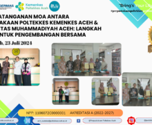 Penandatanganan MoA antara Perpustakaan Poltekkes Kemenkes Aceh & Universitas Muhammadiyah Aceh: Langkah Nyata untuk Pengembangan Bersama