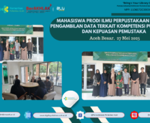 Mahasiswa Ilmu Perpustakaan UIN Ar-Raniry Lakukan Pengambilan Data di Perpustakaan Terpadu Poltekkes Kemenkes Aceh